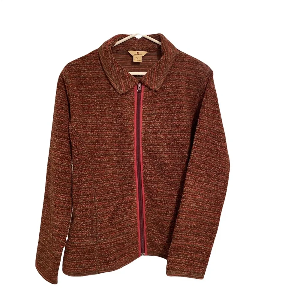 Woolrich Black Wool Cherry Zip Up Vintage Sweater - Picture 2 of 7